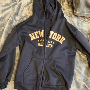 SHEIN Navy New York Hoodie